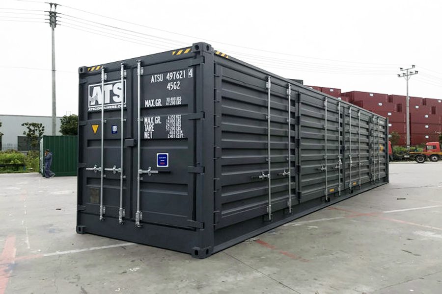 40-Fuß-Container, neuer High Cube, offene Seite