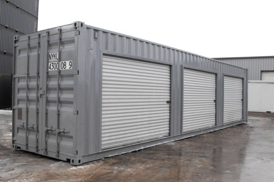 40-Fuß-Container mit 3 Rolltoren